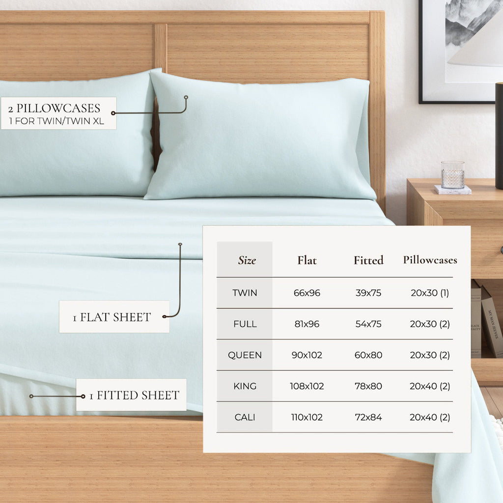 Cotton Solid Flannel Sheet - Nordic Collection